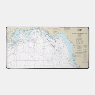 Key West to the Mississippi River Nautical Chart Desk Mat