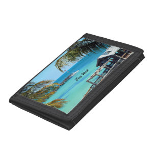 Key West, tropical landscape Trifold Wallet