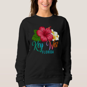 Key West Vacation Florida Tropical Hibiscus Flower Sweatshirt