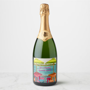 Key West Vibes Bachelorette Weekend Sparkling Wine Label