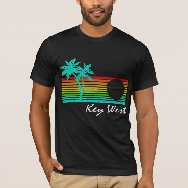 Key West - Vintage Distressed Design T-Shirt (Front)