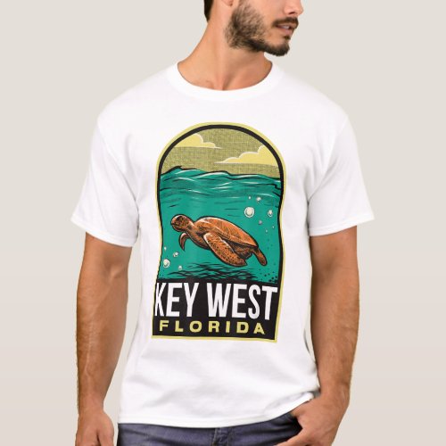 Key West Vintage Sea Turtle T_Shirt