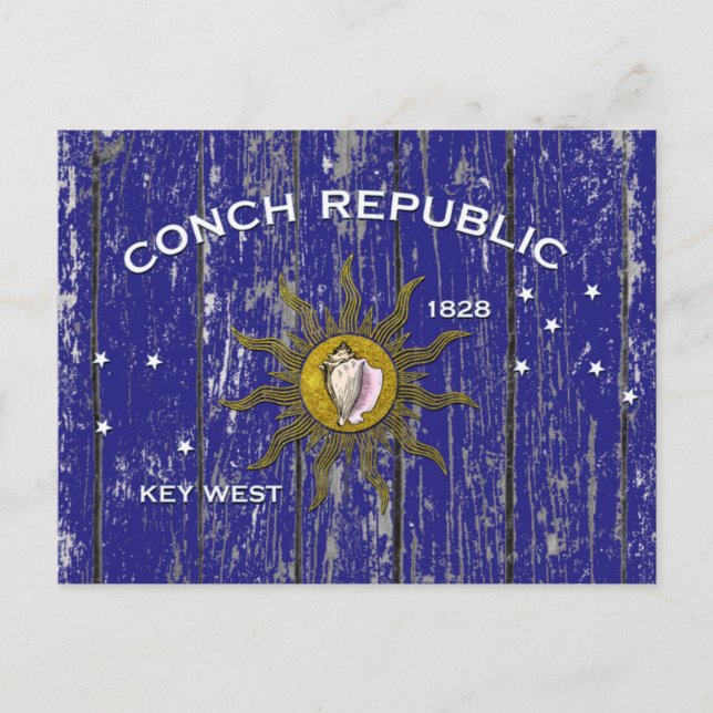 Key West Vintage Weathered Postcard (Front)