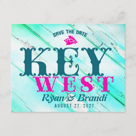 Key West Wood Save The Date