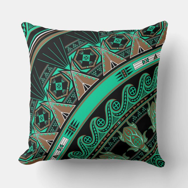Keya (Turtle) Throw Pillow (Front)