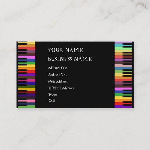 Customizable Keybaord - Music Business Card