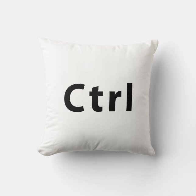 Keyboad- Ctrl Throw Pillow (Front)