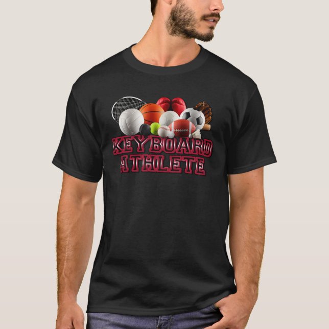 Keyboard Athlete Humor Tee (Front)