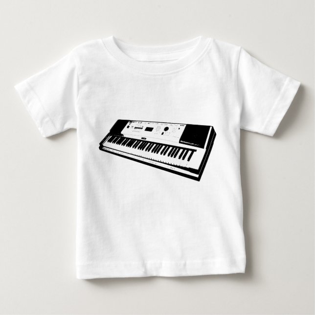 Keyboard Baby Sleeveless Dress Baby T-Shirt (Front)