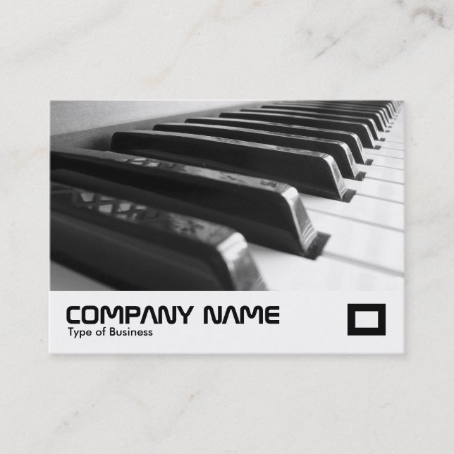 Keyboard - Black and White Business Card (Front)