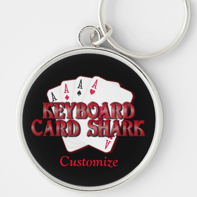 Keyboard Card Shark Key Chain (Front)