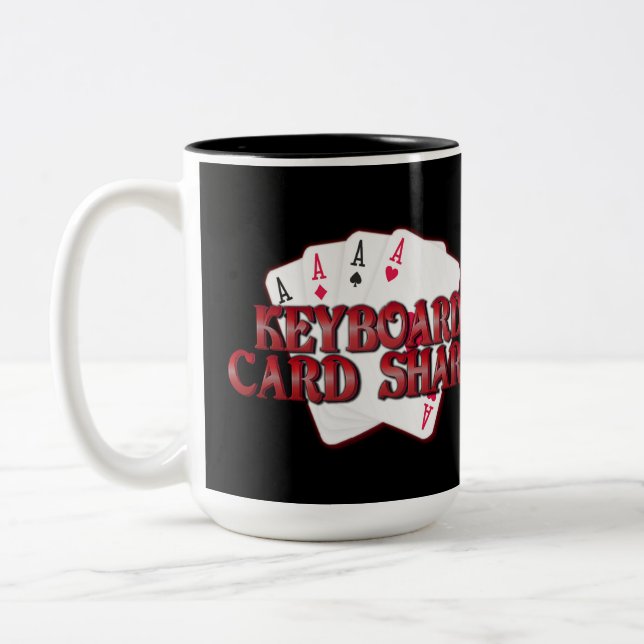 Keyboard Card Shark Mug (Left)