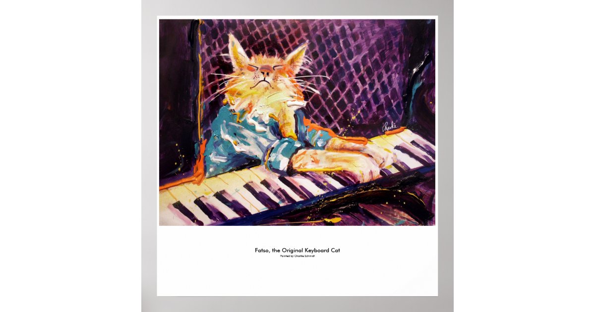 keyboard Cat Color Poster | Zazzle