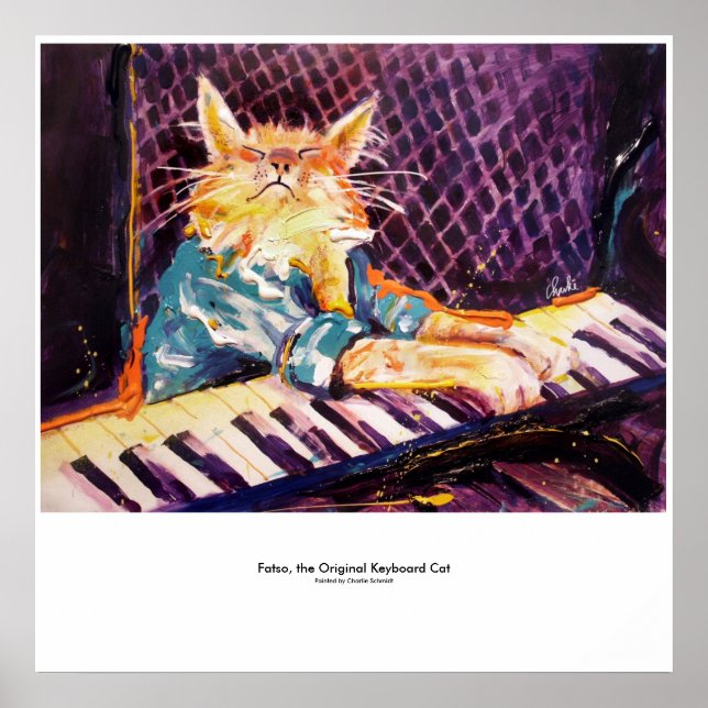keyboard Cat Color Poster (Front)