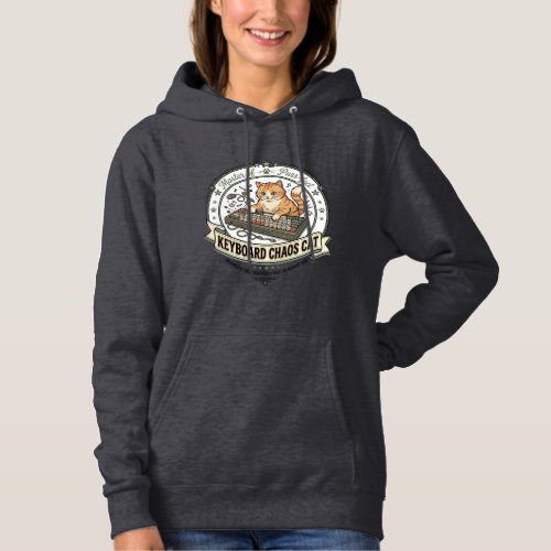 Keyboard Chaos Cat Keyboard Chaos Cat Vintage Vect Hoodie