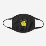 Keyboard Chick Text Black Cotton Face Mask