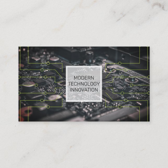 Keyboard | Coder | Programmer | Circuit Board Business Card (Front)