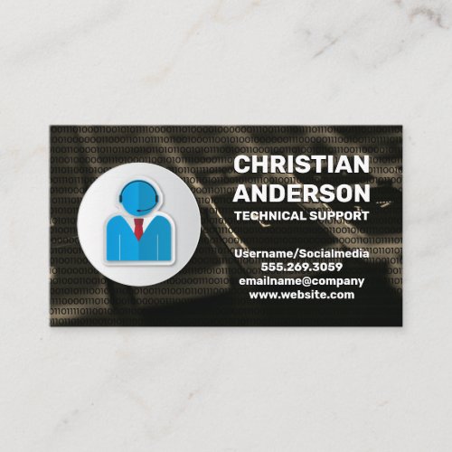 Keyboard  Customer Support Business Card