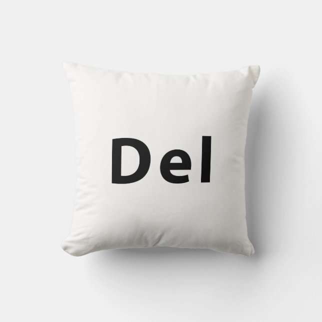 Keyboard - Del Throw Pillow (Front)