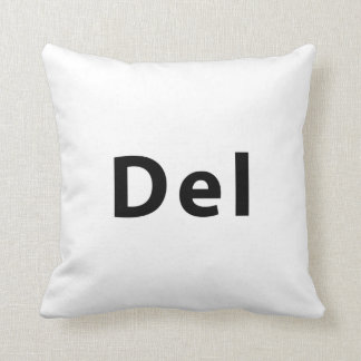 Keyboard - Del Throw Pillow