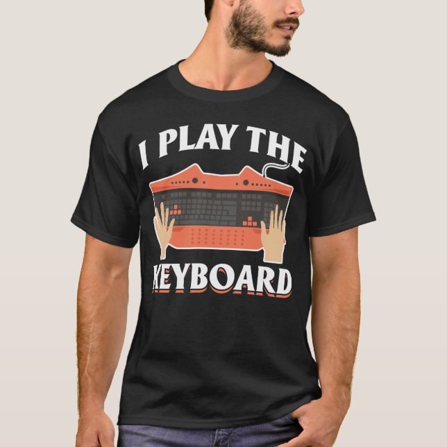 Keyboard Gamer Humorous Computer Science T-Shirt (Front)