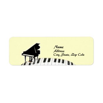 Keyboard Grand Piano Label by dreamlyn at Zazzle