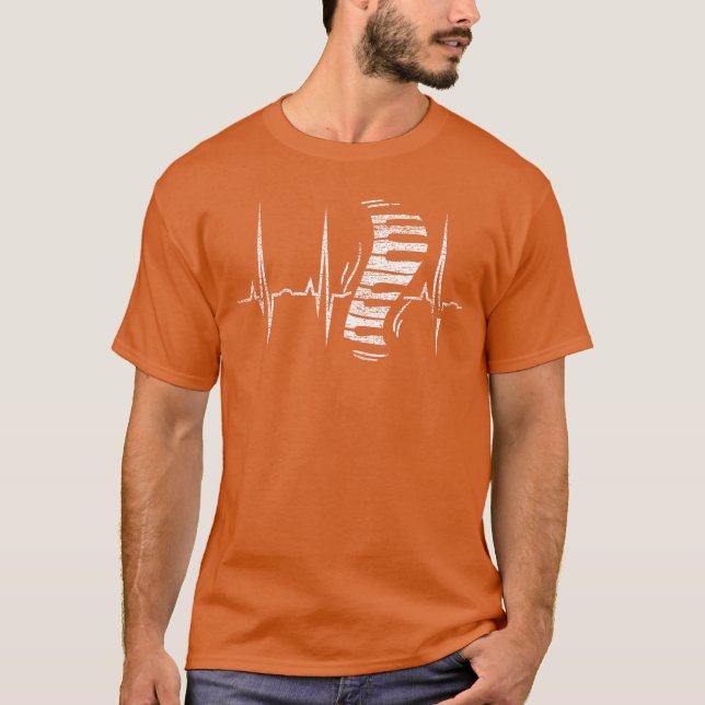 Keyboard Heartbeat Piano friend friends T-Shirt (Front)