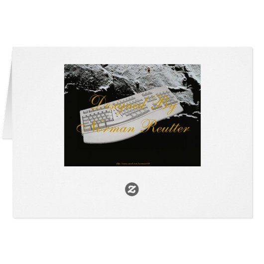 Keyboard In Space Card (Back Horizontal)