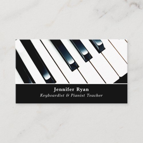 Keyboard Keys Professional Keyboardist Pianist Business Card