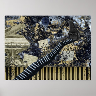 Keyboard Landscape Poster