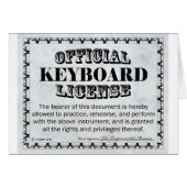 Keyboard License (Front Horizontal)