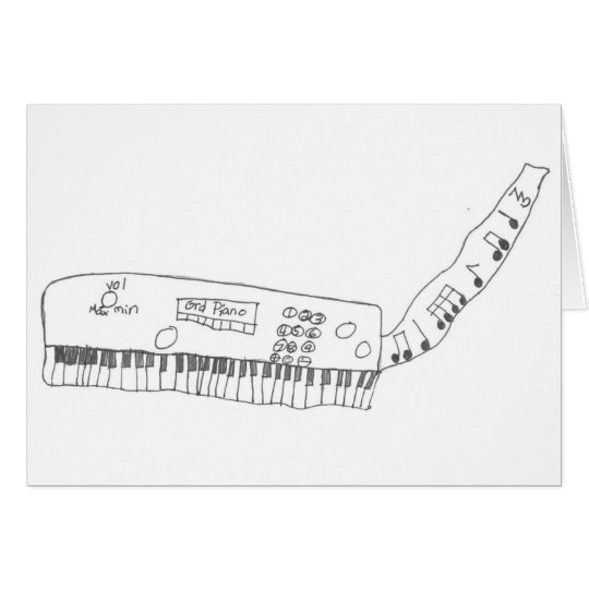 keyboard & music card
