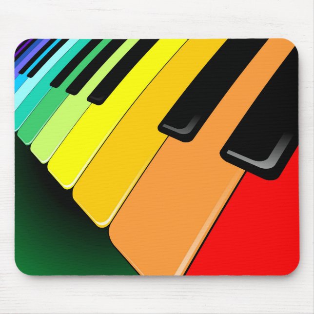 Keyboard Music Party Colors Mouse Pad (Front)