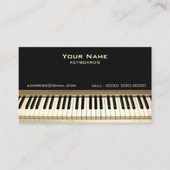 Keyboard Musician Business Card by sm_business_cards at Zazzle
