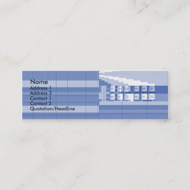 Keyboard Part Mini Business Card (Front)