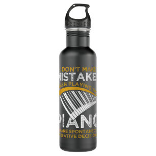 Keyboard Pianist Gifts Music Musician Piano Stainless Steel Water Bottle