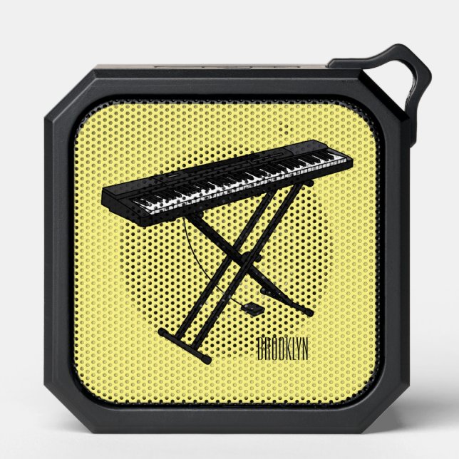 Keyboard piano cartoon illustration bluetooth speaker (Front)