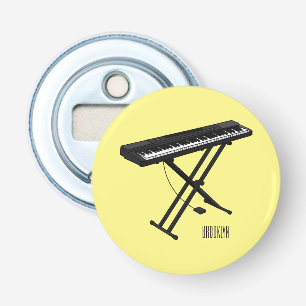 Keyboard piano cartoon illustration bottle opener