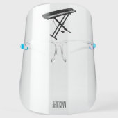 Keyboard piano cartoon illustration face shield (Front)