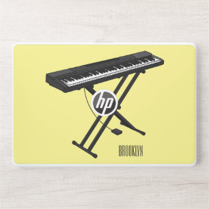 Keyboard piano cartoon illustration HP laptop skin