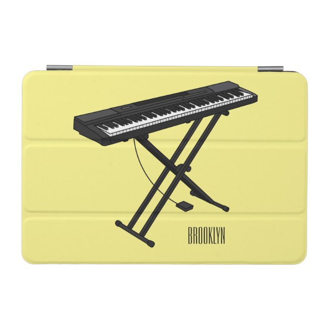 Keyboard piano cartoon illustration iPad mini cover (Horizontal)
