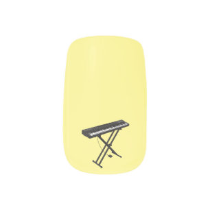 Keyboard piano cartoon illustration minx nail art