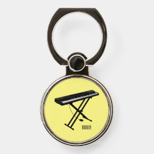 Keyboard piano cartoon illustration phone ring stand