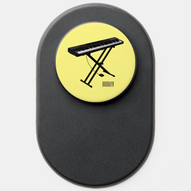Keyboard piano cartoon illustration PopSocket (Popsocket)