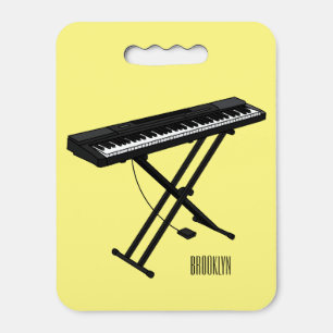 Keyboard piano cartoon illustration seat cushion