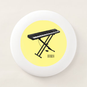 Keyboard piano cartoon illustration Wham-O frisbee