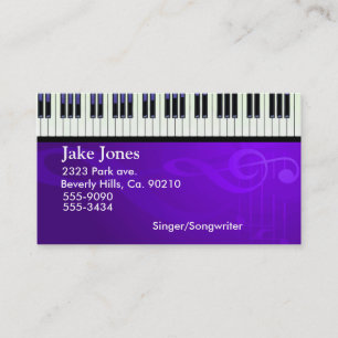 Keyboard Piano Couture Business Card