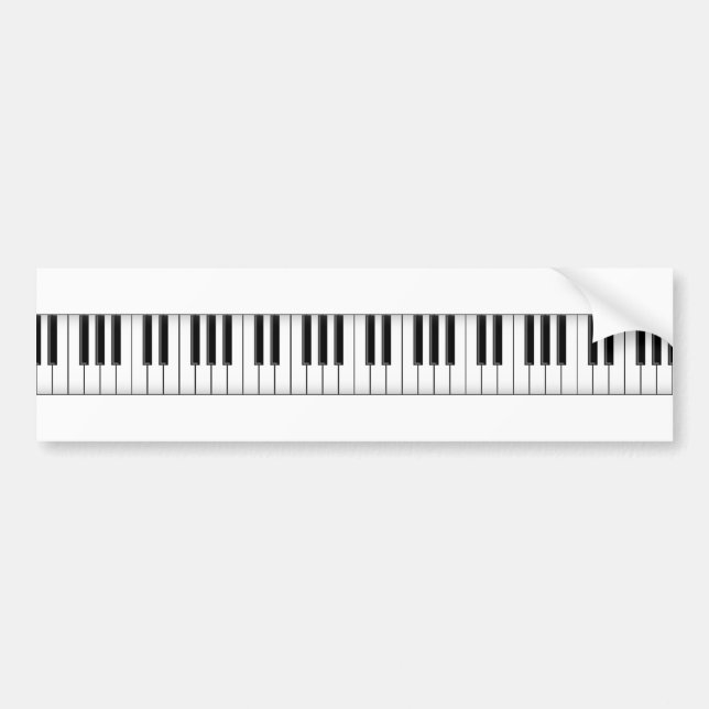 Keyboard / Piano Keys: Bumper Sticker (Front)