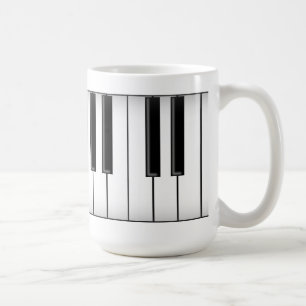 Keyboard / Piano Keys: Coffee Mug