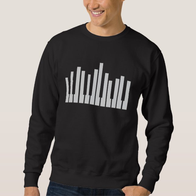 Keyboard Piano Keys Musical Instrument Player Sweatshirt (Front)